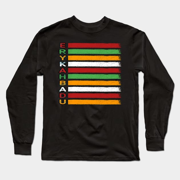 Erykah Flag Vintage Long Sleeve T-Shirt by MonsterButterfly